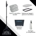 Euroflex Vapour M2R Pulitore a vapore, Lavapavimenti, Scopa a vapore, Con caldaia pressurizzata, Getti di vapore frontali, Asciugatura rapida e senza aloni, Per tutti i tipi di pavimenti - Image 5