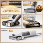 roborock F25 GT Gen2 Set Aspirapolvere e Lavapavimenti Senza Fili, Pulizia Completa 20 kPa, Autopulizia ad Alta Temperatura fino a 90 °C, Inclinazione 180°, Pulizia a Doppio Bordo per Pavimenti - Image 2
