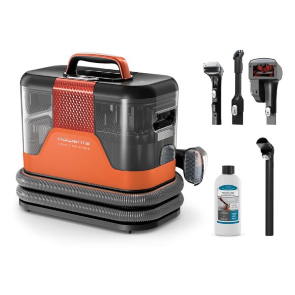 Rowenta Clean It Hot & Cold, Smacchiatore, Pulitore Portatile per Tappeti, Due Modalità di Pulizia, 1150W, IN7011