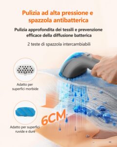 Uwant B200 - Dispositivo di pulizia per tappezzeria, 1900 W, con funzione di pulizia a vapore, adatto per tappeti, divani, tende e vestiti, volume del suono: 74 dB, potenza di aspirazione: 12000 Pa - Image 6